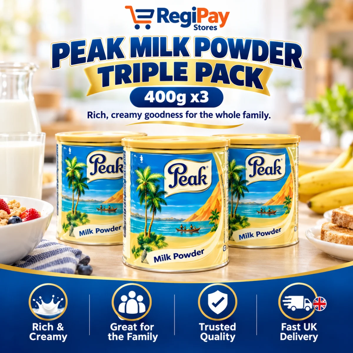 Peak Milk Powder Triple Pack — 400g x3