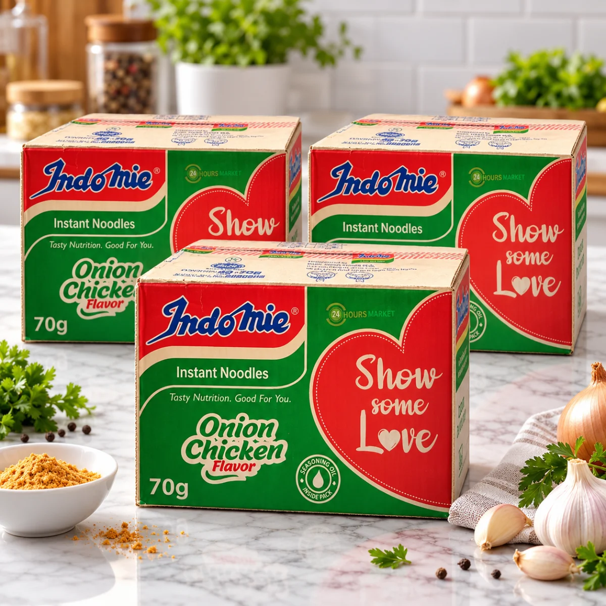 Indomie Chicken Noodles Triple Box — 120 x 70g Packs