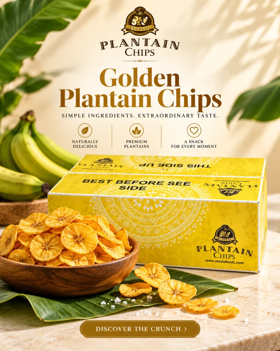 Olu Plantain Chips 60g x 24 (Box)