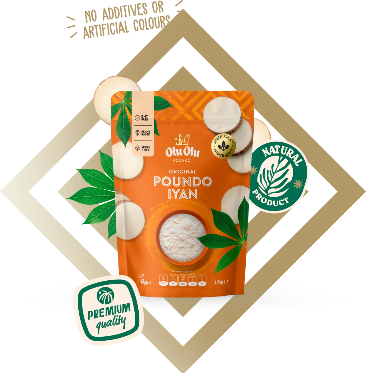 Olu Olu Poundo Iyan Pounded Yam Flour 4kg