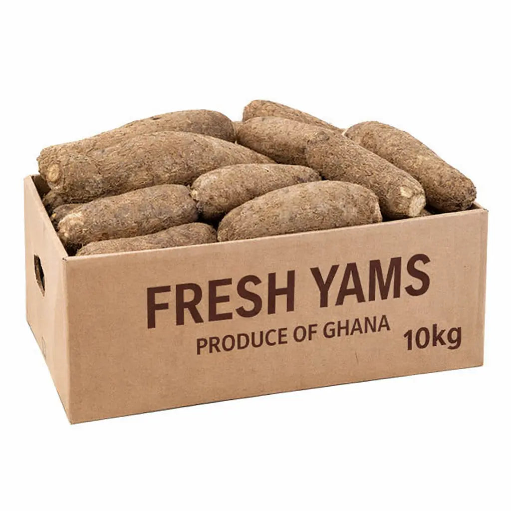 Fresh Yam Tubers — 10kg Box